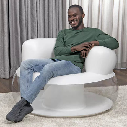 Pripučiama kėdė balta 112 x 112 x 70 cm Bestway 75138