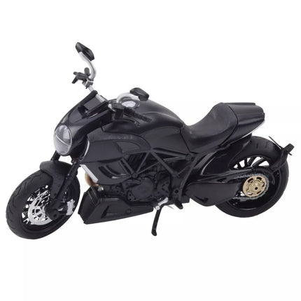 Sportinis motociklas, metalinis, su šviesomis ir garsais, aukso spalvos elementai, juodas, 1:12