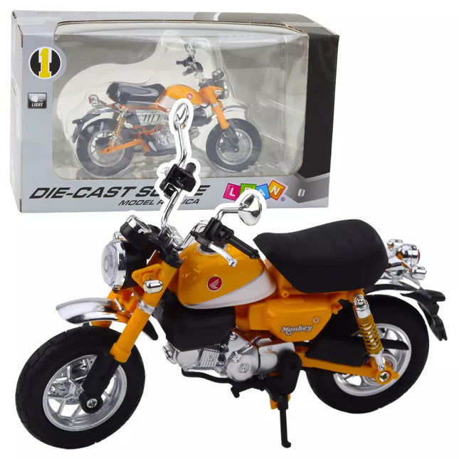 Motociklo retro klasikiniai metaliniai žibintai geltoni 1:12