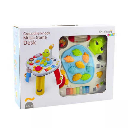 Interaktyvus edukacinis staliukas Pianinas Būgnas Krokodilas