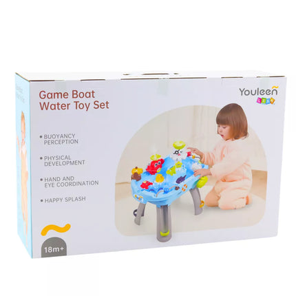 Interaktyvus vandens stalas, žvejybos vandens priedai, mėlynas