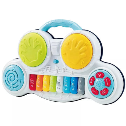 Interaktyvus edukacinis pianinas su būgnais ir spalvingais gyvūnų garsais