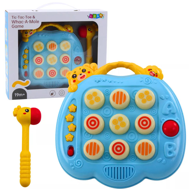 „Whac-A-Mole“ įgūdžių žaidimas, plaktukas mažyliams, mėlynas