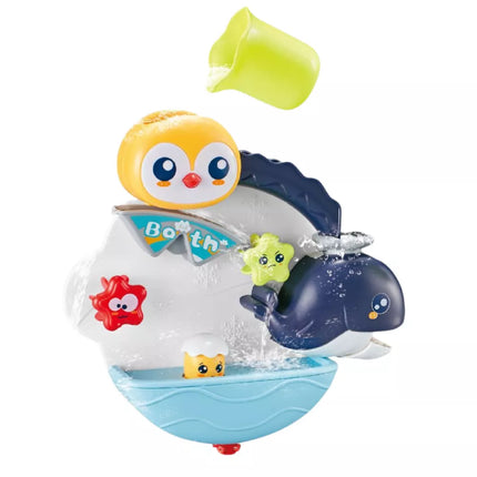 Interaktyvus vandens žaislas voniai Pingvinas Banginis