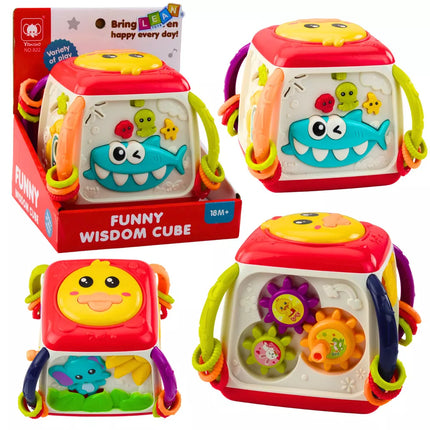 Interaktyvus edukacinis kubas mažyliams Spalvinga antis