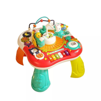 Edukacinis Stalas Interaktyvus Muzikinis Skydelis Fortepijonas 2 in 1 Raudonas