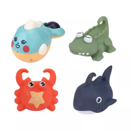 Krabo vonios žaislų rinkinys jūros gyvūnai 12 vnt.