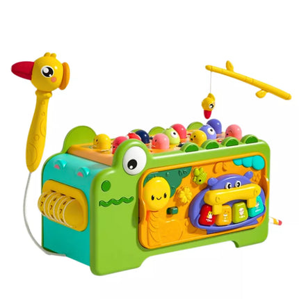 Interaktyvus edukacinis kubas „Krokodilas“ – daugiafunkcis, su garsais