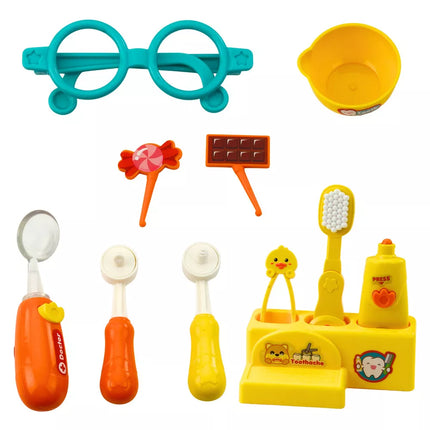 Šuo pas odontologą Žaislas Gydytojas su sergančiu dantimi LEAN Toys