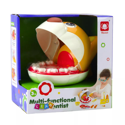 Šuo pas odontologą Žaislas Gydytojas su sergančiu dantimi LEAN Toys