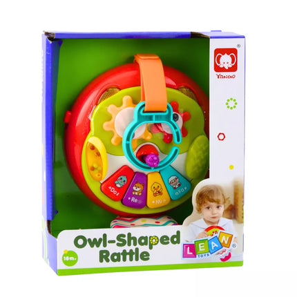 Interaktyvus pelėdos pakabukas su judančiais elementais, pianinu ir šlamančia uodega