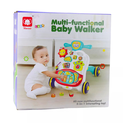 3in1 Mėlynas interaktyvus stalo skydelis su stūmimo funkcija ir edukacine programėle