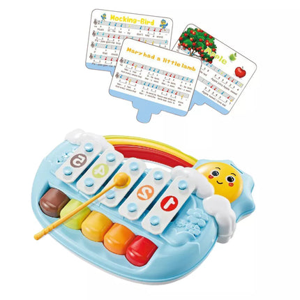 Penkių tonų edukacinis pianinas mažyliams Blue Sun