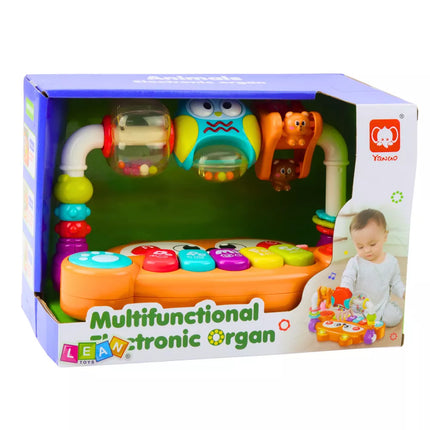 Edukacinis interaktyvus pianinas barškučiai Pelėda Oranžinė