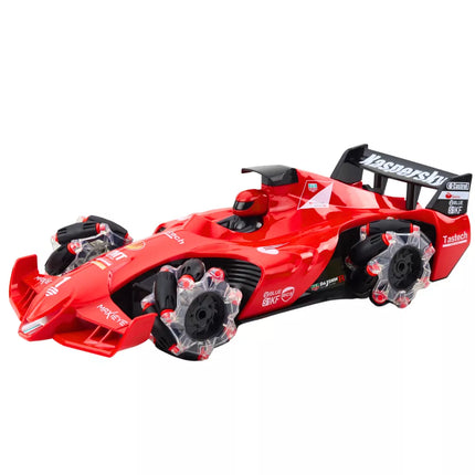 RC automobilis su dūmų efektu 2.4G raudonas