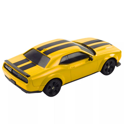 Drift sportinis automobilis su keičiamais ratais, valdomas nuotoliniu būdu, RC 4WD, geltonas