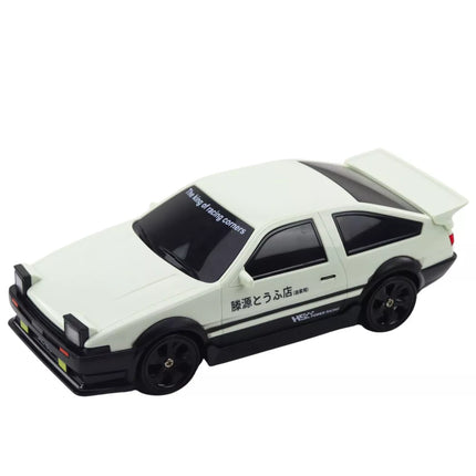 Drift sportinis automobilis su keičiamais ratais, valdomas nuotoliniu būdu, RC 4WD, baltas