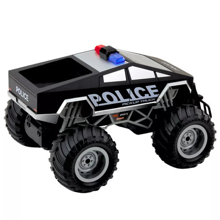 Visureigis RC policijos automobilis, valdomas nuotoliniu būdu, juodas, 1:16
