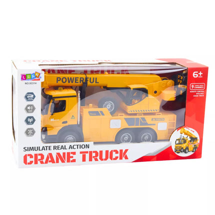 Nuotoliniu būdu valdomas krano kablys RC 2.4G 9CH geltonas