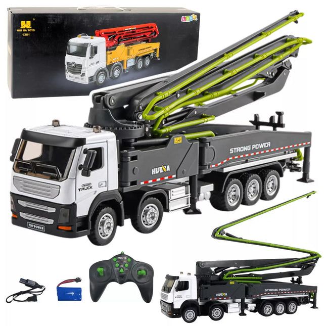 RC Betono maišyklės sunkvežimis su nuotoliniu valdymu Huina pilkas 1:18