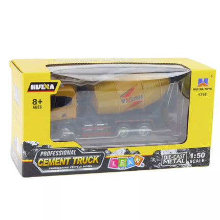 Betono maišyklė statybinė transporto priemonė Metalinė Huina Chaki 1:50