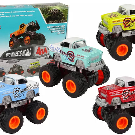 4x4 klasikinis didelių ratų modelis, 4 spalvos