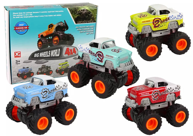 4x4 klasikinis didelių ratų modelis, 4 spalvos
