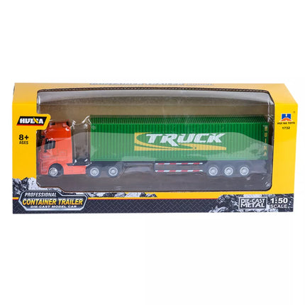 Sunkvežimio puspriekabės konteineris Metalinis Huina žalias 1:50