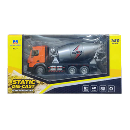 Betono maišyklė Statybinė transporto priemonė Metalinė Huina oranžinė 1:50