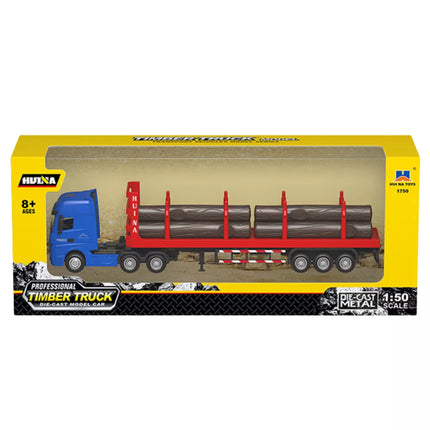 Sunkvežimis medienos gabenimui Metalinis Huina 1:50 Raudonas