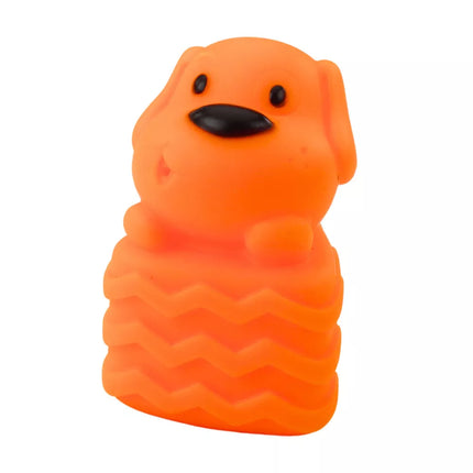 Minkštų guminių kaladėlių rinkinys "Spalvingi gyvūnai" 6 vnt.