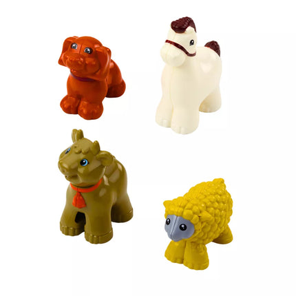 Motorizuotas traktorius, interaktyvus priekaba su gyvūnais, garsais ir šviesomis