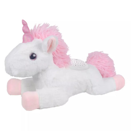 Pliušinis vienaragis, miegantis, mielas žaislas-projektorius su garsu