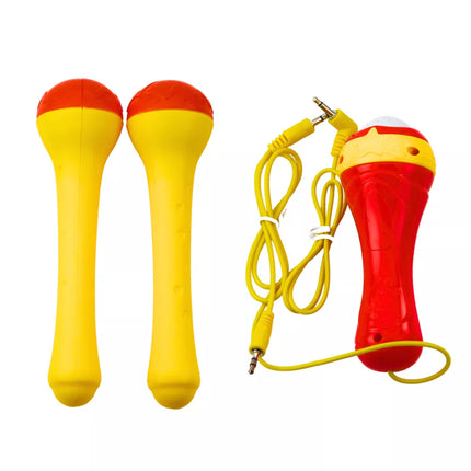 Muzikinis interaktyvus būgnas kūdikiams, su šviesomis ir garsais, rožinis