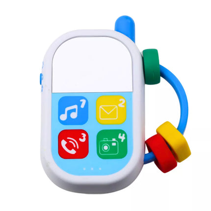 Muzikinių žaislų rinkinys kūdikiams. Telefonas, tambūrinas, rakteliai, garsai, 3 vnt.