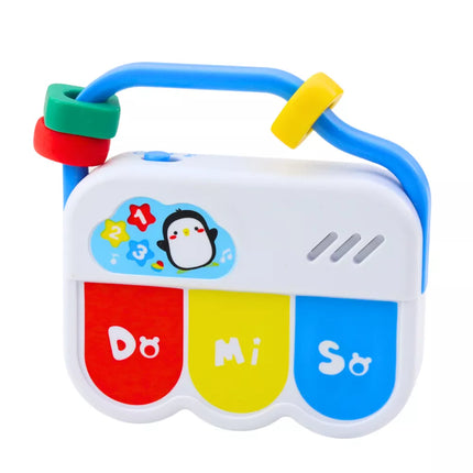 Muzikinių žaislų rinkinys kūdikiams. Telefonas, tambūrinas, rakteliai, garsai, 3 vnt.