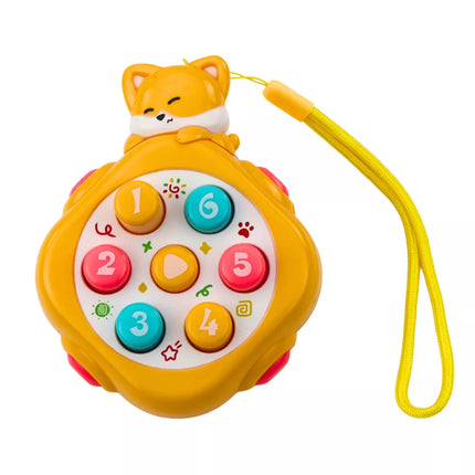 Mini "Whack-A-Mole" įgūdžių žaidimas, gyvūnai, skaičiai, spalvų mišinys