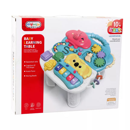 Edukacinis interaktyvus muzikinis sensorinis rožinis staliukas