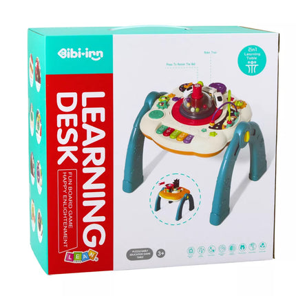 Edukacinis staliukas interaktyvus konstruojamas paviršius 2in1 mėlynas