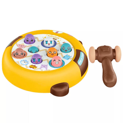 „Whack-A-Mole“ įgūdžių žaidimas, du plaktukai, kačiukas, geltonas, rudas