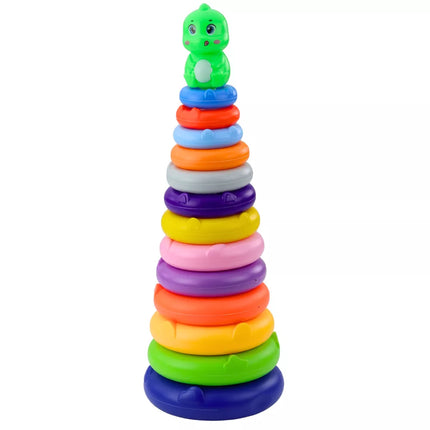 Piramidės bokštas Dinozauras Spalvingas 13 Ratai 45 x 15,5 x 15,5 cm