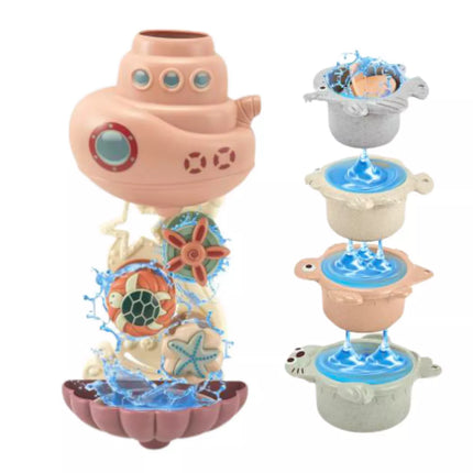 Žaislai voniai Povandeninis laivas Puodeliai su siurbtukais 9 vnt.