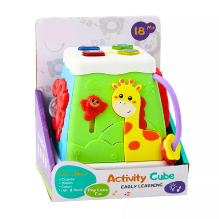 Edukacinis kubas Multifunkcinis interaktyvus šviesos garsai