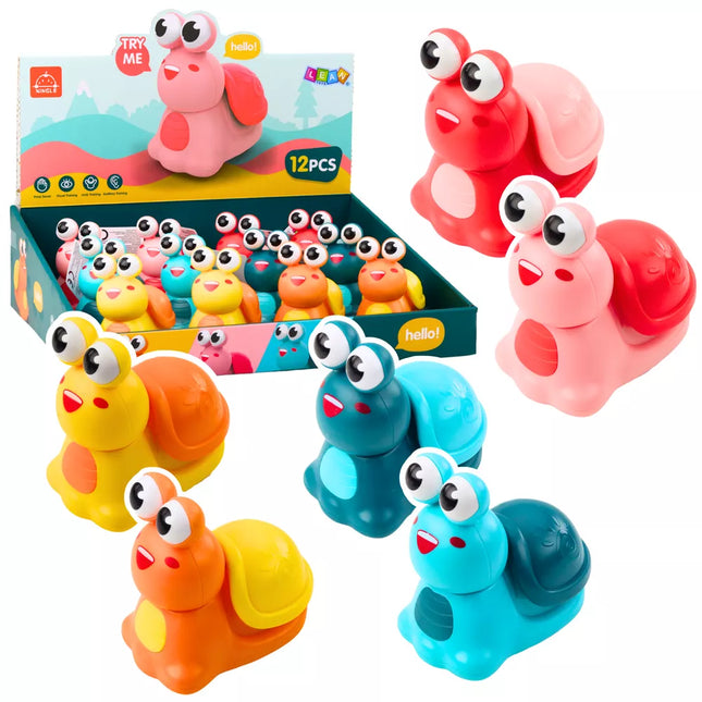 Motorizuotas sraigės formos žaislas su judesio aktyvavimu vaikams