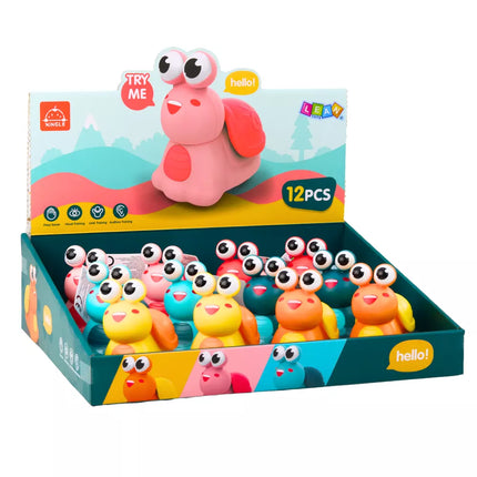 Motorizuotas sraigės formos žaislas su judesio aktyvavimu vaikams