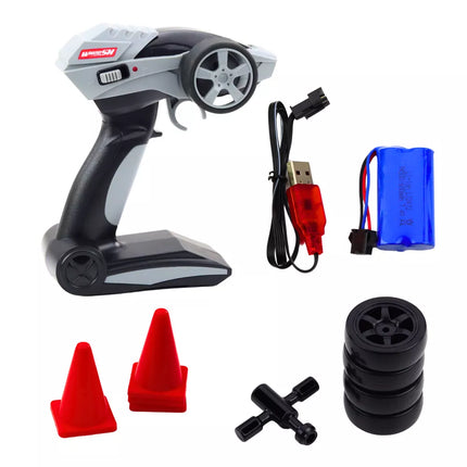 Driftinis RC automobilis raudonas juodas 30 km/h 1:16