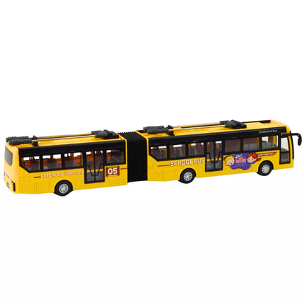 RC 1:32 Geltonas artikuliuotas nuotoliniu būdu valdomas troleibusas mokyklinis autobusas
