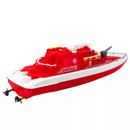 Nuotoliniu būdu valdoma motorinė valtis RC 1:28 Raudona