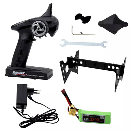 FT011 Nuotoliniu būdu valdomas bekapių variklių motorlaivis 55 km/h