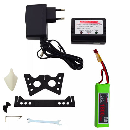 Valtis Motorinė valtis FT012 Nuotoliniu būdu valdoma RC Juoda 50 km/h 2.4G